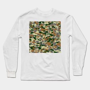 Dark green and brown Camo pattern digital Camouflage Long Sleeve T-Shirt